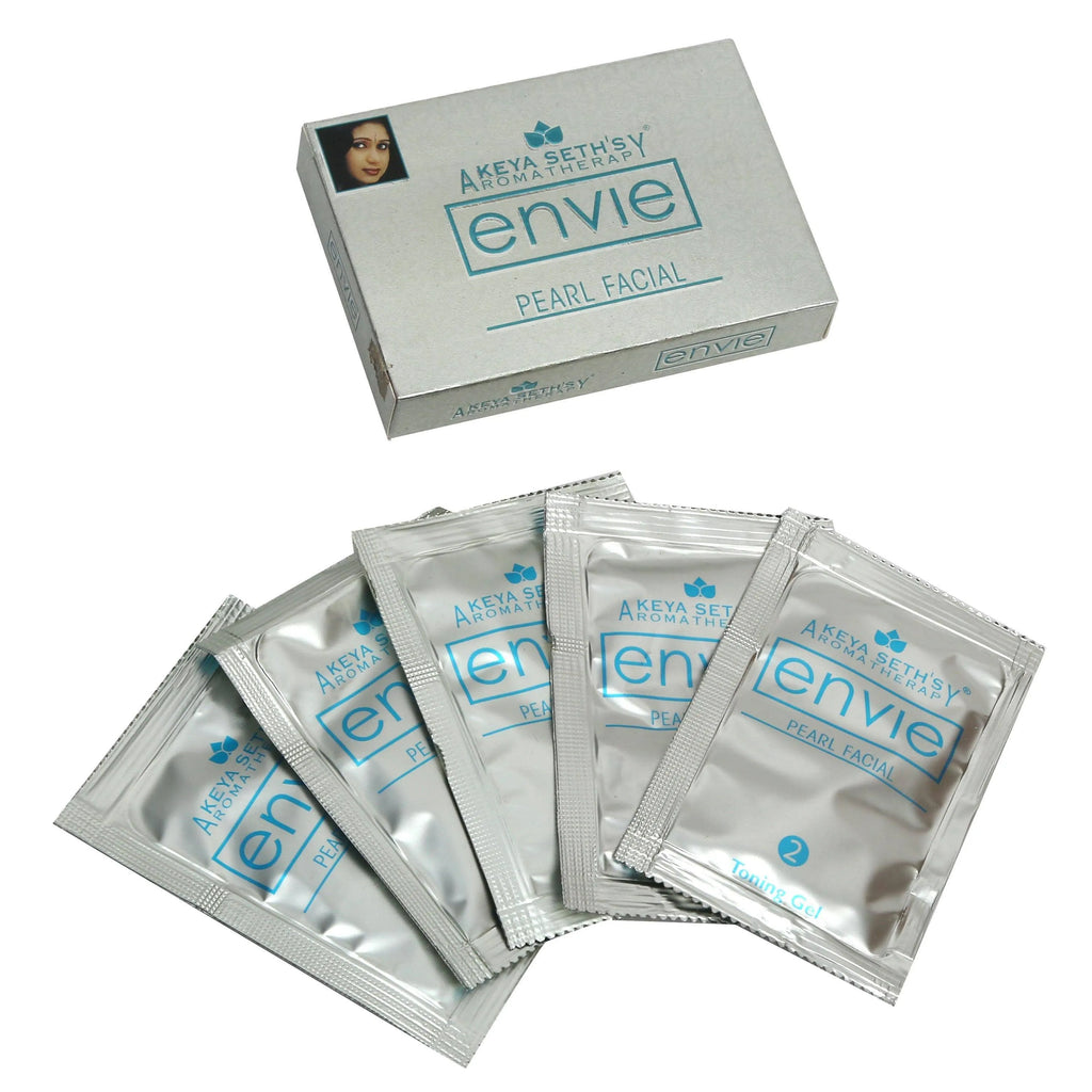 Envie Pearl Facial Kit || Enriched with Pure pearl dust,essential oils of Chamomile, geranium, lavender, bergamot &Rosemary.