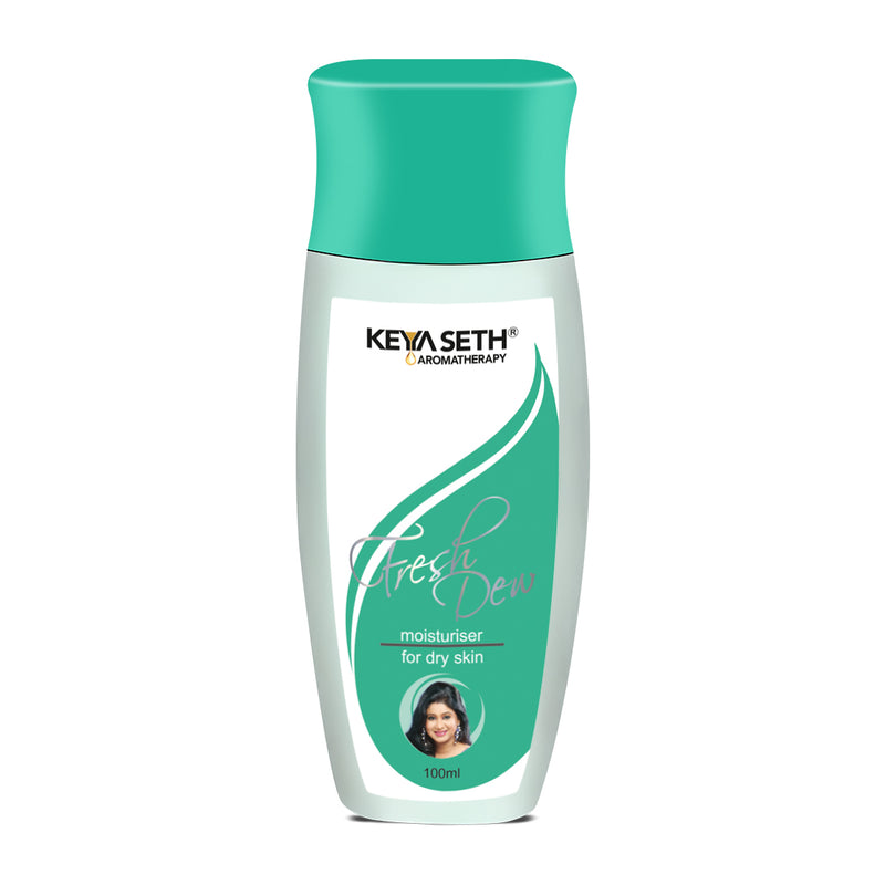 Fresh Dew Daily Face Moisturizer Quick Absorbing Non-Sticky, Flawless Skin Lotion for Dry Skin - Keya Seth Aromatherapy