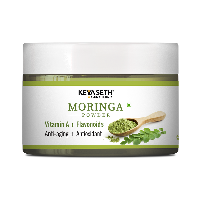 Moringa Powder with Vitamin A & Flavonoids for Hydration, Soothing, Anti-Wrinkle, Dryness Relief, Weight Loss Support, Boost Energy & Collagen - Keya Seth Aromatherapy