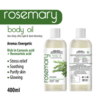 Rosemary Body Oil –  Stress Relieving, Anti-Ageing & Soothing For Glowing Skin; Non-Sticky, Quick-Absorbing