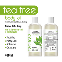 Tea Tree Body Oil - Moisturising, Anti Acne, Cleansing, Soothing & Purifies Skin; Non-Sticky, Quick-Absorbing - Keya Seth Aromatherapy