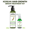 Korean Hair Growth Serum Treatment Kit – Mild Foaming Shampoo & Hair Serum with Red Ginseng, Caffeine, Pentavitin & Vitamin E for Hair Fall Control, DHT Block & Scalp Nourishment - Keya Seth Aromatherapy