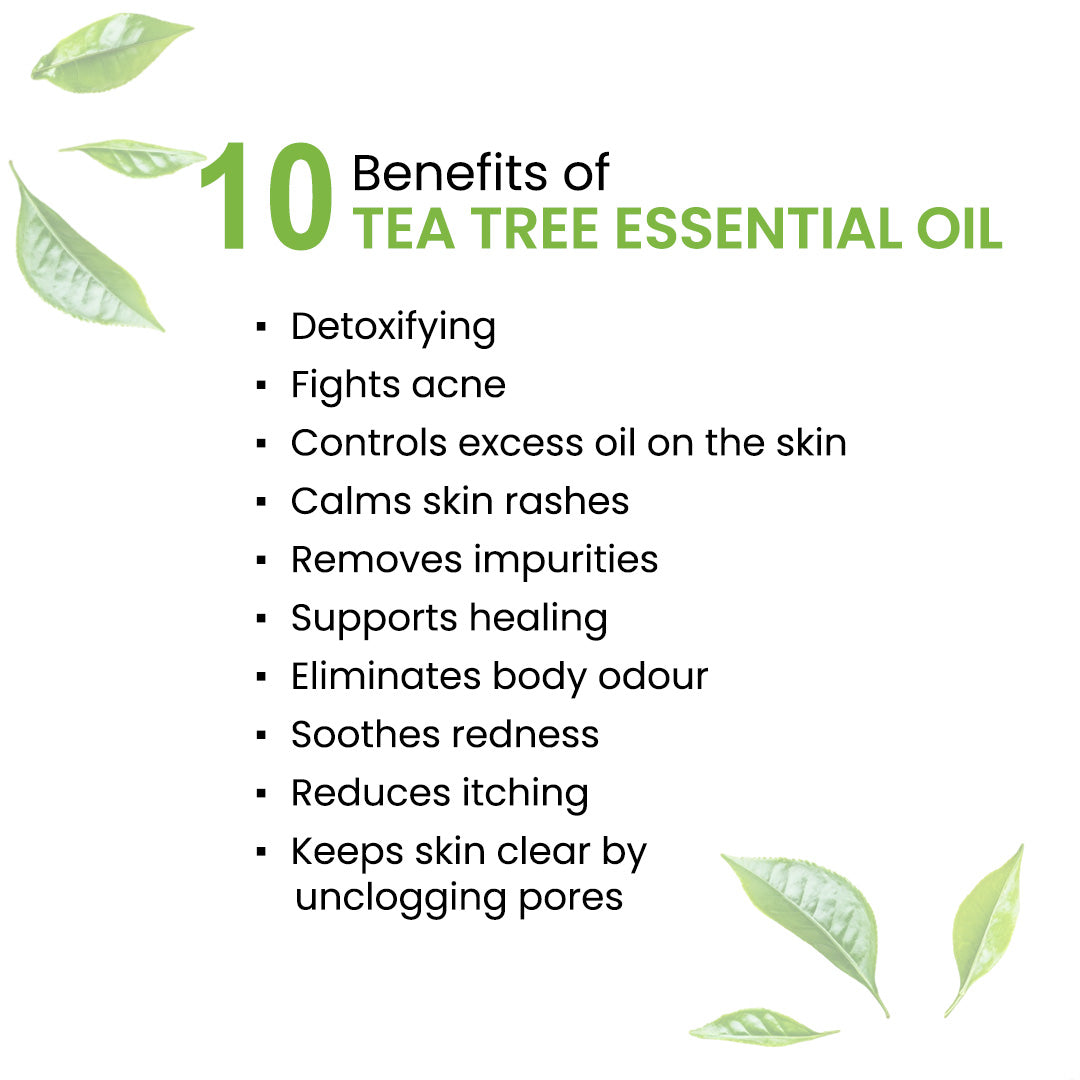 Tea Tree Body Oil - Moisturising, Anti Acne, Cleansing, Soothing & Purifies Skin; Non-Sticky, Quick-Absorbing - Keya Seth Aromatherapy