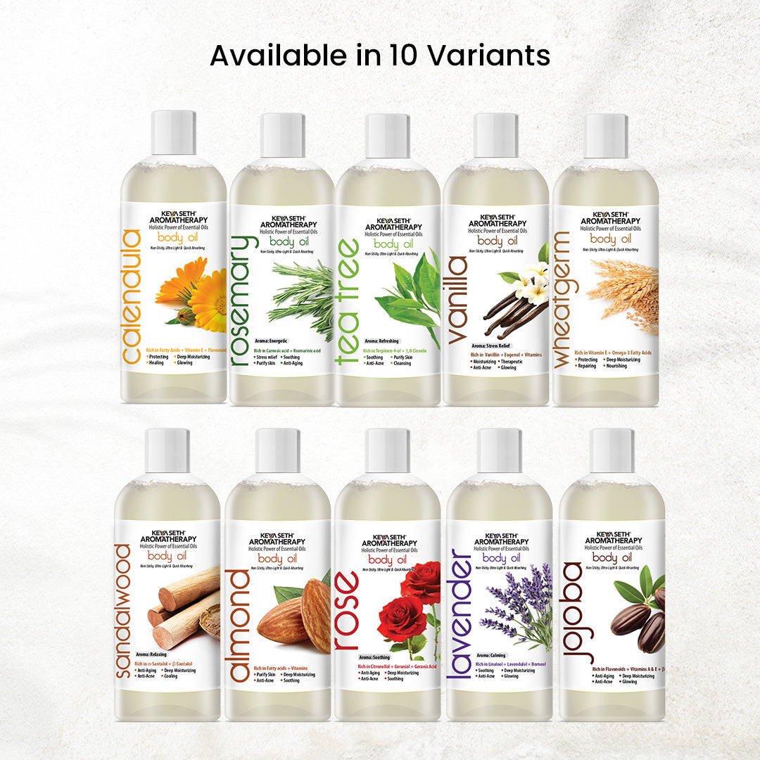 Wheatgerm Body Oil - Protecting, Deep Moisturizing, Repairing, Nourishing; Non-Sticky, Quick-Absorbing