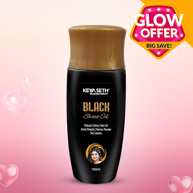 Black Shine Oil-Natural Hair Colour Gel-Based Dye for Grey Coverage, Men & Women - Keya Seth Aromatherapy