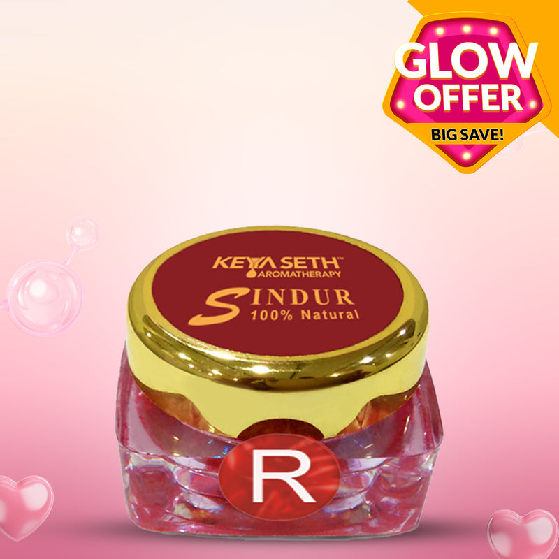 100% Natural Dust Sindoor Red with Herbs Extracts & Floral Pigments Kumkum, No side Effects & No Hair Fall - Keya Seth Aromatherapy