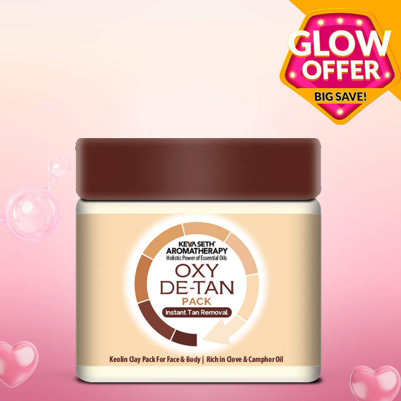 Oxy De Tan Removal for Glowing & Lighting oil Control, Anti Acne & Pimples Blemishes Pigmentation De Tan pack for Face & Body – No Ammonia & Blech - Keya Seth Aromatherapy