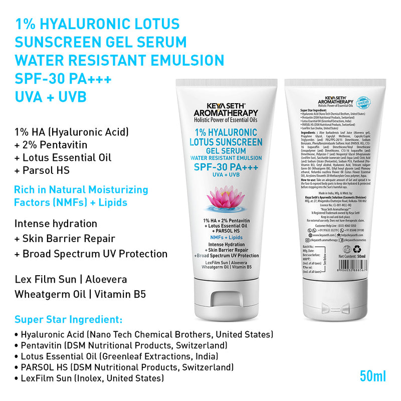 Daily Skincare Routine for Glass Skin – Hydrating Facewash, Black Rice Serum, Gel Moisturizer & Sunscreen for Radiance, Smoothness & Pore Reduction - Keya Seth Aromatherapy