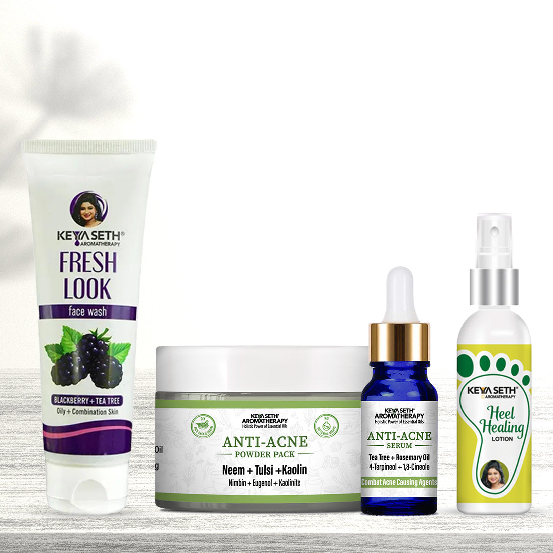 Tea Tree Essential Oil DIY Skincare Kit – Fights Acne, Clears and Tightens Pores, Controls Oil & Redness, Hydrates for Smooth, Blemish-Free Skin - Keya Seth Aromatherapy