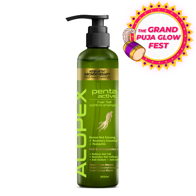Alopex Penta Active Hair Fall Control Shampoo with Biotin & Pro-Vitamin B5- Promotes New Hair Growth & Reduces Hair Loss, For Men & Women - Keya Seth Aromatherapy