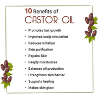 Cold Pressed Pure Castor Oil For Skin & Hair, Rich in Fatty Acid, Vitamin E - Keya Seth Aromatherapy
