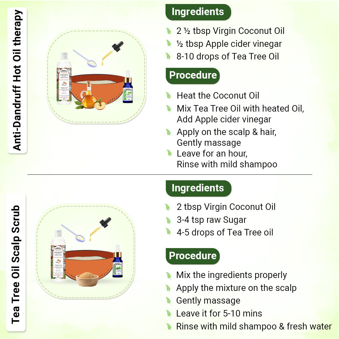 Tea Tree Essential Oil DIY Hair Growth Kit for Hair Growth, Reduces Dandruff, Soothes Scalp Itching, Deeply Moisturizes & Strengthens Roots - Keya Seth Aromatherapy