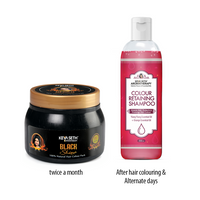 Black Shine Hair Pack Natural Hair Colour, Dye with Ayurvedic Herbs, Men & Women - Keya Seth Aromatherapy
