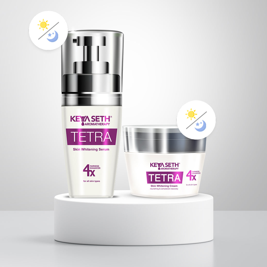 Tetra Skin Whitening Serum with RonaCare VTA, Niacinamide & Alpha Arbutin- Rejuvenates Skin Complexion, Quick Absorbing, Radiant Glow - Keya Seth Aromatherapy