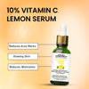 Free 10% Vitamin C Lemon Serum, Sodium Ascorbyl Phosphate + Vitamin E & Lemon Essential Oil, Antioxidants + AHA, Glowing Skin & Firmness, Reduces Acne Marks - Keya Seth Aromatherapy