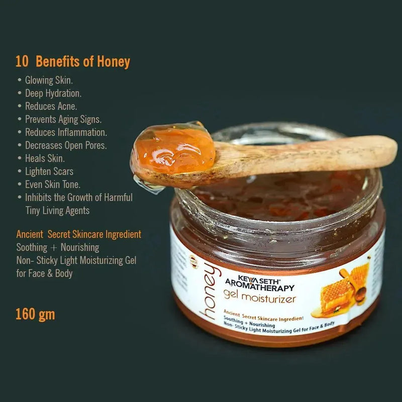 Honey Gel, Light Moisturizer with Pro Vitamin B5, Pure Honey & Honey Conditioner, Deep Conditioning, Dry & Sensitive Skin - Keya Seth Aromatherapy