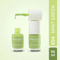 Crimson + Mint Green Long Wear Nail Enamel Enriched with Vitamin E & Argan Oil - Keya Seth Aromatherapy