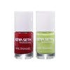 Crimson + Mint Green Long Wear Nail Enamel Enriched with Vitamin E & Argan Oil - Keya Seth Aromatherapy