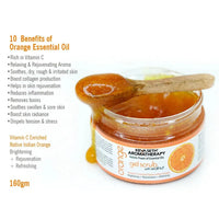 Orange Gel Scrub, Vitamin C Enriched, Walnut Shell, Natural Exfoliation, Removes Dead Cells, Brightening, Rejuvenating, Refreshing, Soothing & Detox