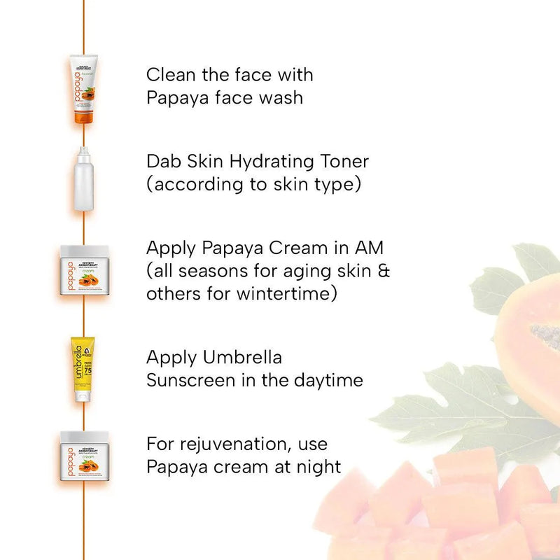 Papaya Facewash, Papaya Extract & Vit E Enriched, Mild Foaming SLS Free Gentle Cleanser, Brightening & Anti Blemish, Removes Pigmentation for Men/Women, Facewash, Facial Cleansers, Keya Seth Aromatherapy