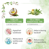 Rosemary Tea Tree Coconut Water Mist Spray,Hair Growth,Reduces Dandruff Scalp Itching & Oiliness,Steam Distilled Essential Oil - Keya Seth Aromatherapy