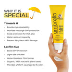 Umbrella Sunscreen Solution SPF 40, Broad Spectrum Protection, No White Cast, Lightweight Matte Finish with Avocado 100ml