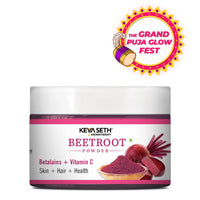 Beetroot Powder with Betalains & Vitamin C for Glowing Skin, Moisturizing, Anti-Aging, Natural Hair Color, Dandruff Control & Immunity Boost - Keya Seth Aromatherapy