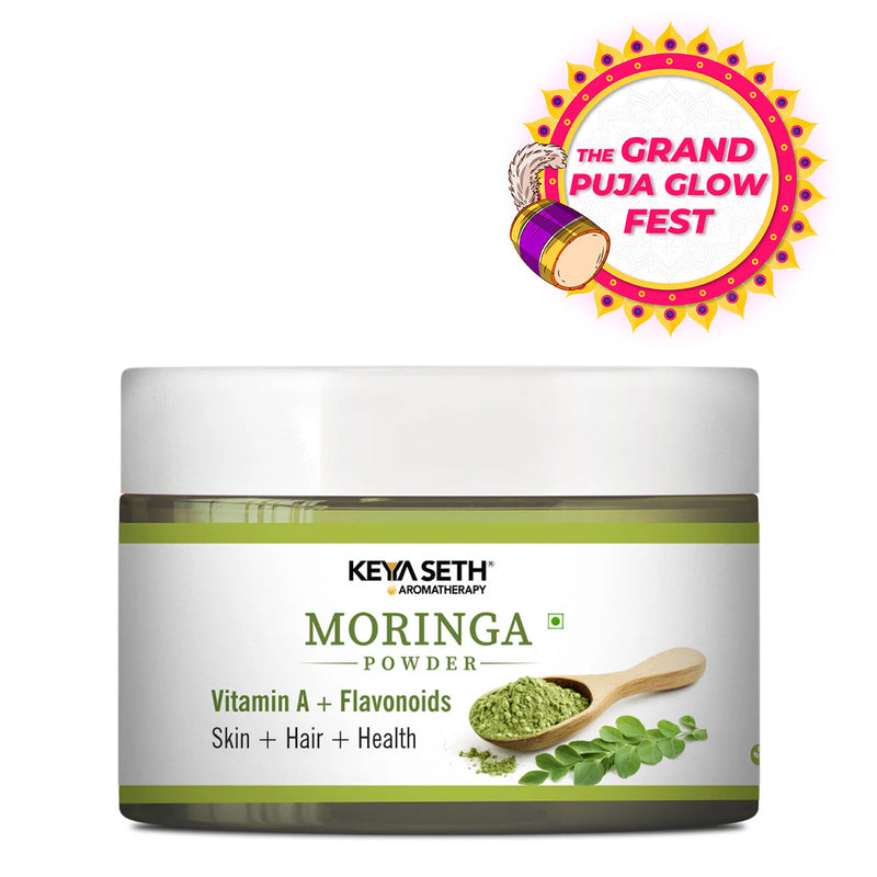 Moringa Powder with Vitamin A & Flavonoids for Hydration, Soothing, Anti-Wrinkle, Dryness Relief, Weight Loss Support, Boost Energy & Collagen - Keya Seth Aromatherapy