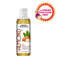 Sweet Almond Oil for Face, Body & Hair – Moisturizing, Anti-Aging, Hair Growth & Scalp Nourishment with Vitamin E & Fatty Acids - Keya Seth Aromatherapy