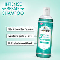 Intense Repair Shampoo for Dry Damaged Hair- Softens, Nourishes & Strengthens Hair with Pro -Vitamin B5 & Geranium Oil - Keya Seth Aromatherapy