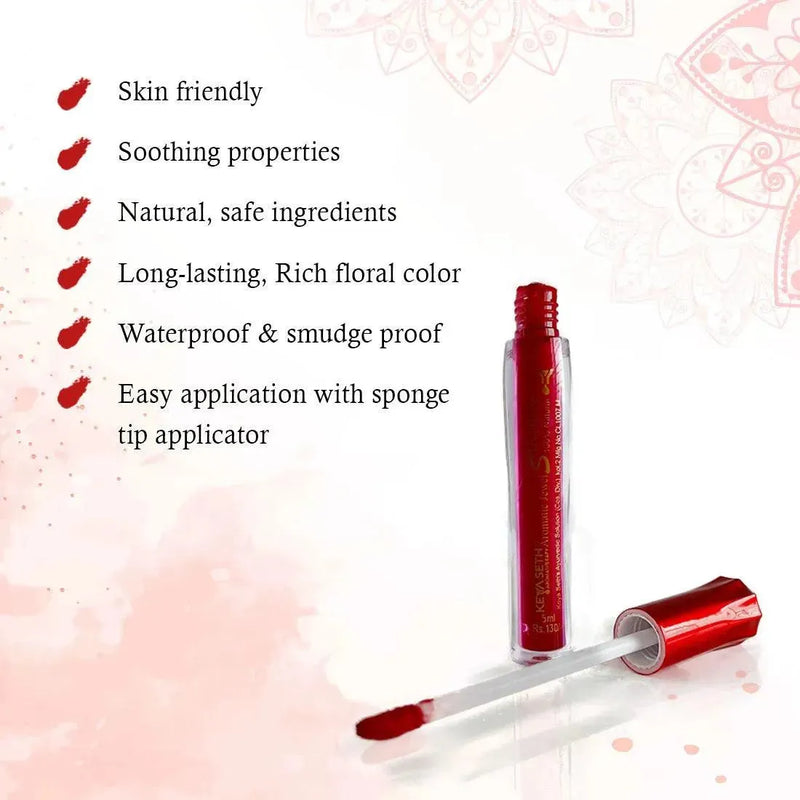 Aromatic 100% Natural Liquid Sindoor (Maroon) - Long lasting & Waterproof with Floral Pigment