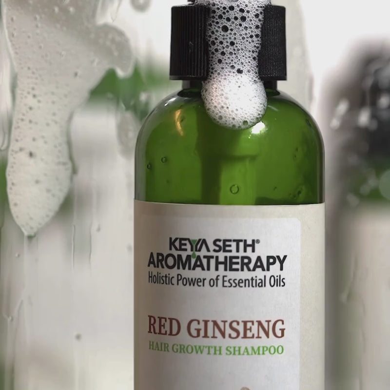 Korean Red Ginseng Hair Growth Shampoo, Blocks DHT, Pentavitin, Decyl Glucoside + Conditioners, Hydration Nourishes Hair & Scalp - Keya Seth Aromatherapy