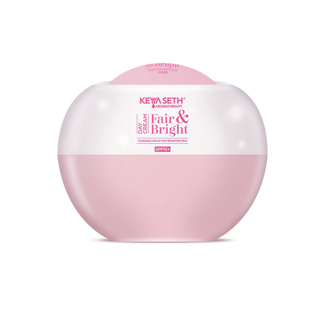 Fair & Bright Day Cream SP15+, Skin Brightening & Whitening, with Vitamin C, B3 & B6 Moisturizer with Lavender & Geranium Essential Oil - Keya Seth Aromatherapy