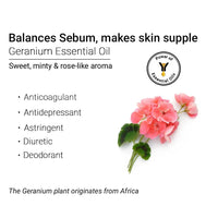 Geranium Essential Oil, Therapeutic, Pure & Natural, Balances Sebum, Increases Collagen & Blood Flow, Breast Toner & Regulates Hormone 10ml, Essential Oil, Keya Seth Aromatherapy