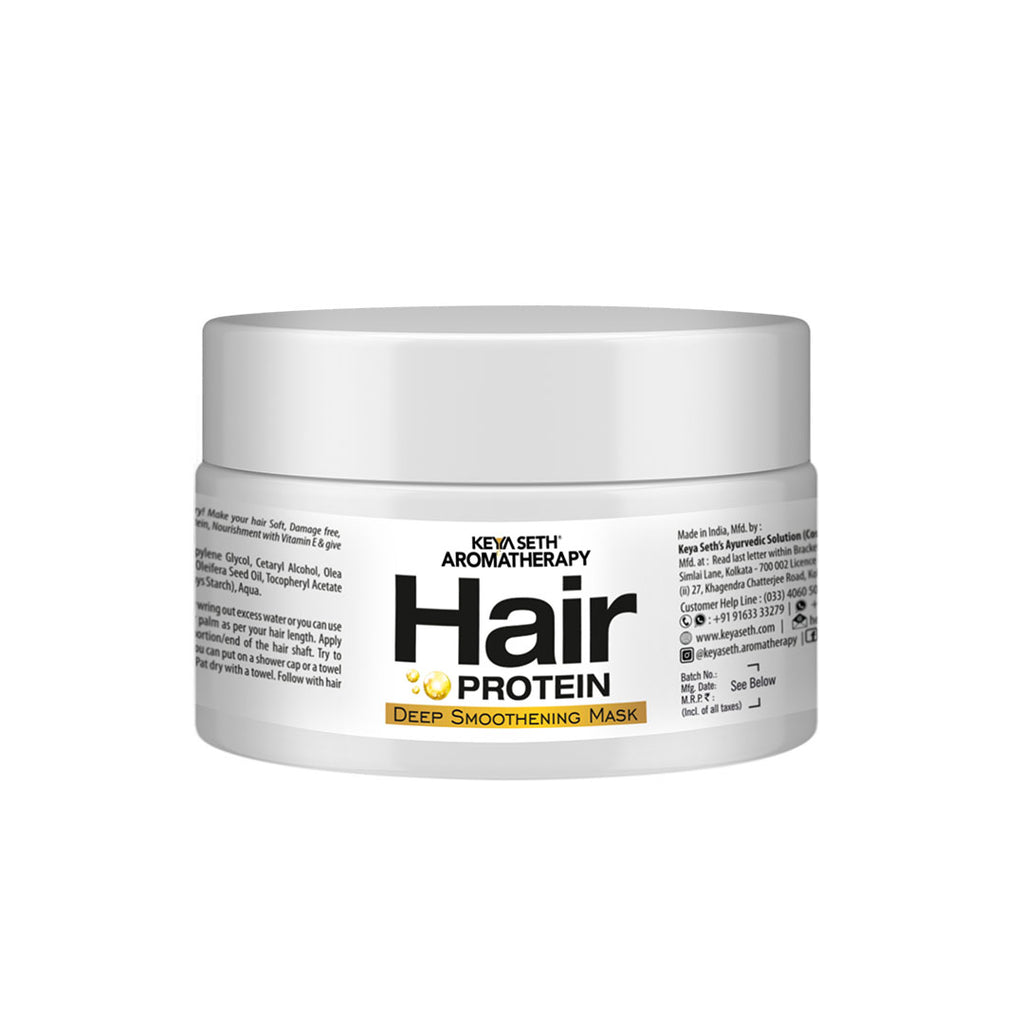 Hair Protein Deep Smoothening Mask Nourishes and Controls Frizz I Avocado Butter & Keratin Protein Enriched I Deeply Conditioning & Hydrating Shiny & Damage Repair-160gm, Hair Care, Hair Styling Products, Keya Seth Aromatherapy