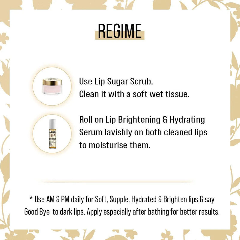 Lip Brightening & Hydrating Serum with Roll-On with Hyaluronic Acid, Rose Oil, Reduces Dark Patches, Pigmentation & Restore Natural Color for All 8ml, Lip Brightening & Hydrating Serum, Keya Seth Aromatherapy