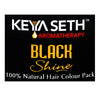 Black Shine Hair Pack Natural Hair Color for Gray & White Hair with Pure Essential Oil & Herbs Extract - No Ammonia, Hydrogen Peroxide - Keya Seth Aromatherapy