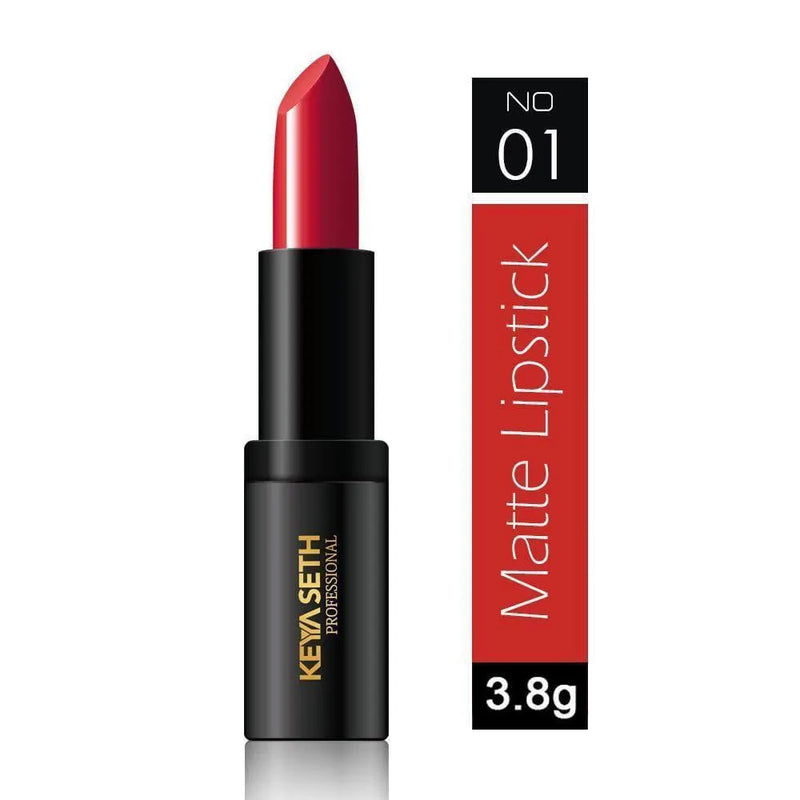 Bright Red Shade Matte Lipstick - 01