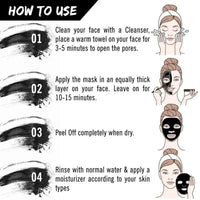 Charcoal Peel Off Mask-Blackhead & Dead Skin Removal, Tightens Pores, Deeply Cleanses for Men & Women with Vitamin C, Rose Extract & Activated Charcoal 