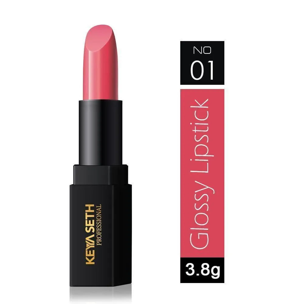 Deep Pink Shade Glossy Lipstick - 01 - Keya Seth Aromatherapy