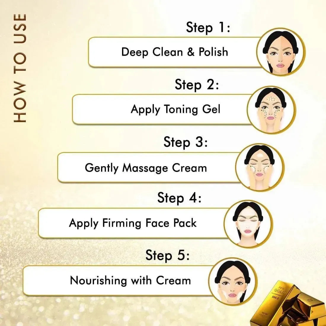 Envie Gold Facial Kit- White & Bright, Instant Radiance Shine & Youthful Glow for Women All Skin Types - Keya Seth Aromatherapy