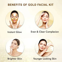 Envie Gold Facial Kit- White & Bright, Instant Radiance Shine & Youthful Glow for Women All Skin Types - Keya Seth Aromatherapy