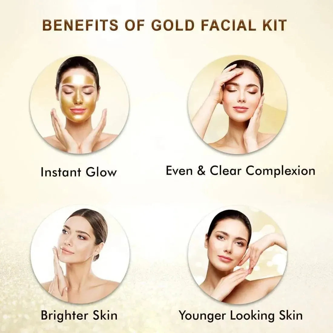 Envie Gold Facial Kit- White & Bright, Instant Radiance Shine & Youthful Glow for Women All Skin Types - Keya Seth Aromatherapy