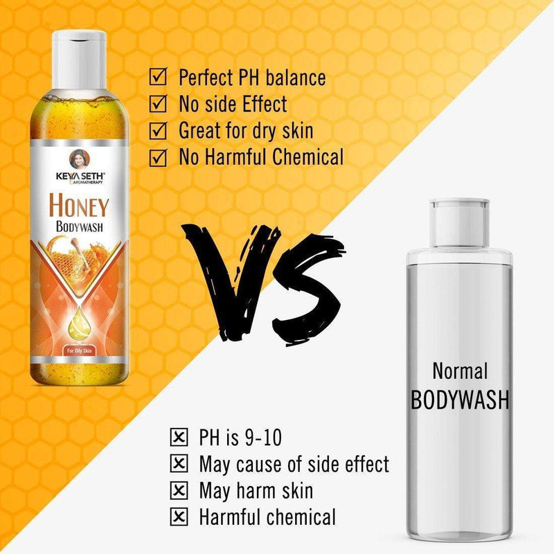 Honey Bodywash Enriched with Honey &Olive Extract, Shower Gel with Skin Conditioner for All Skin Types