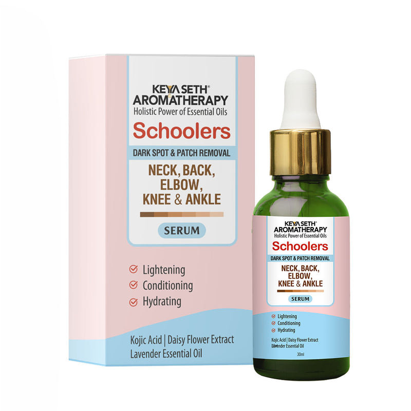 Schoolers Dark Spot & Patch Removal Serum for Neck, Back, Elbow, Knee, Ankle Lightening, Conditioning, Hydrating with Kojic Acid, Lavender Oil