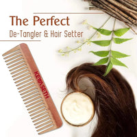 Neem Wooden Comb Wide Tooth for Hair Growth for Men & Women All Purpose Large Size Perfect Hair Setter.