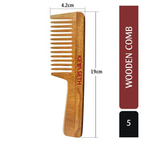 Neem Wooden Comb Wide Tooth with Handel All Purpose Large Size Perfect Hair Setter